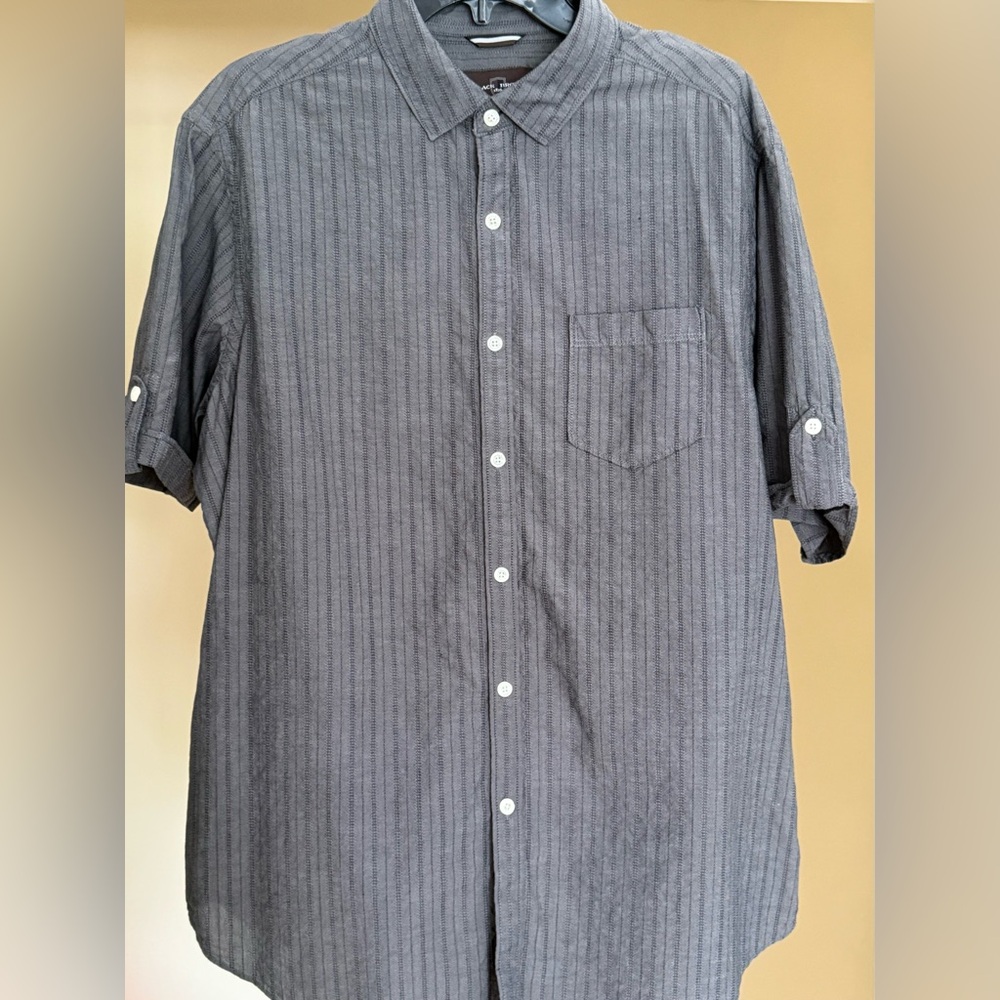 Black Brown 1826 Men's Charcoal Button Down Shirt